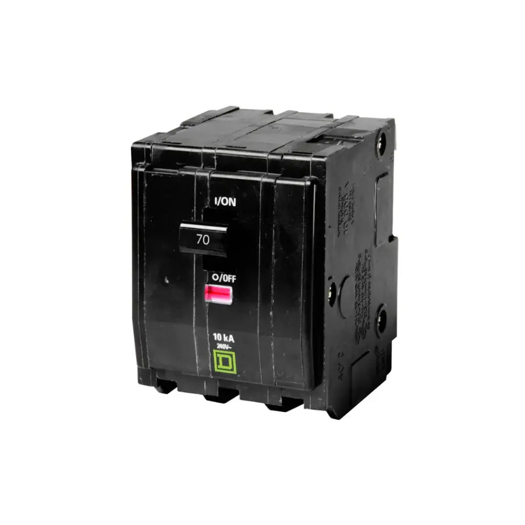 Interruptor termomagnético mini Square D de 3 polos, enchufable