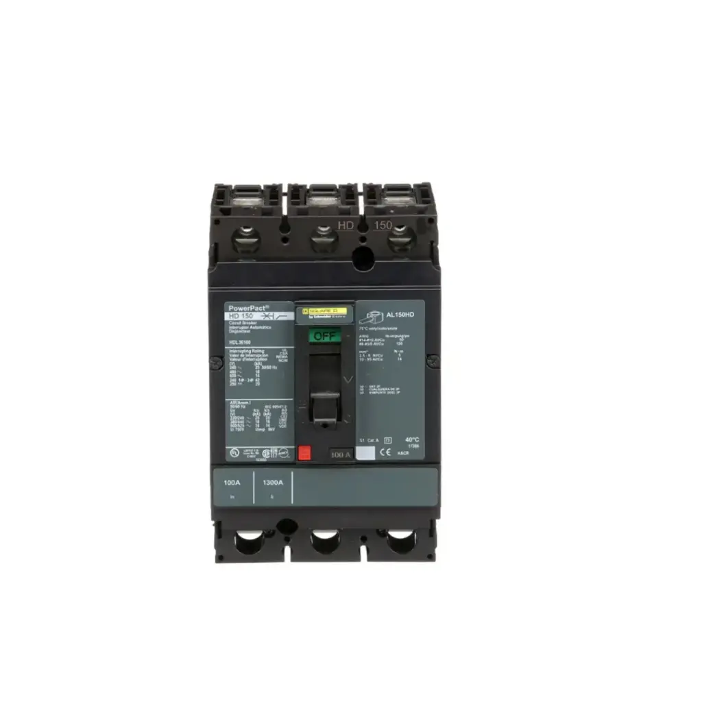 HDL36100 Interruptor Termomagnético PowerPacT H, de 100A De 3 Polos