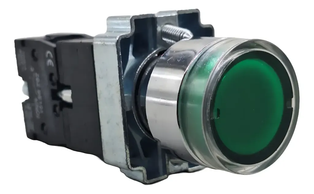 Botón Pulsador Iluminado 22mm Rojo Y Verde 22v 2nc