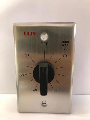 Timer Temporizador De Pared 60 Min 20a 120v Acero Inoxidable CEIV