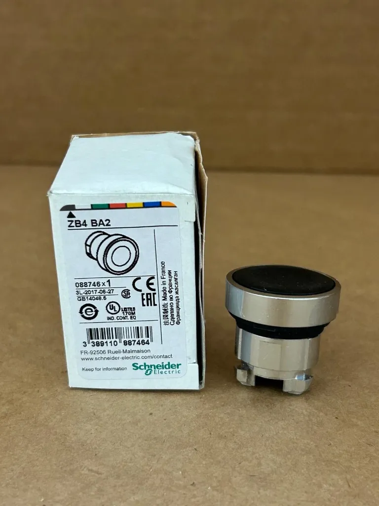 CABEZA BOTON NEGRO METAL  MODELO  ZB4BA2 SCHNEIDER